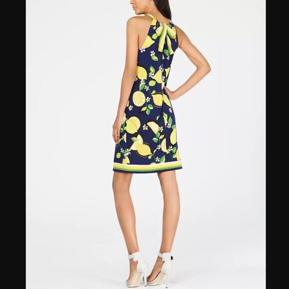 Trina Turk Lemon Print Shift Dress - Picture 2 of 10